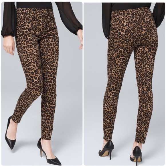 White House Black Market Pants - White House Black Market Slim Ankle Leopard Print Pants Animal Print Mobwife
